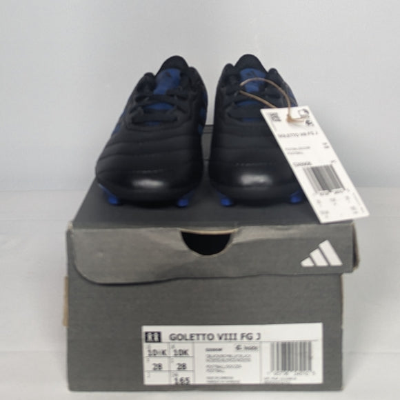 NEW adidas Unisex-Child Goletto VIII Firm Ground Soccer Shoes Sz 10.5 black/blue