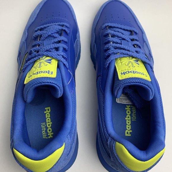 NEW Reebok Classic Harman Run Blue/Yellow Womens Ortholite Running Shoes Sz 5.5
