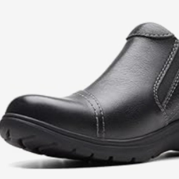 NEW Clarks Womens Carleigh Ray Leather Oxford Sz 6 wide black