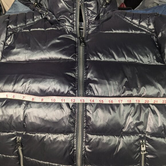 NEW Guess mens Mid-weight Puffer Jacket With Removable Hood Sz XL