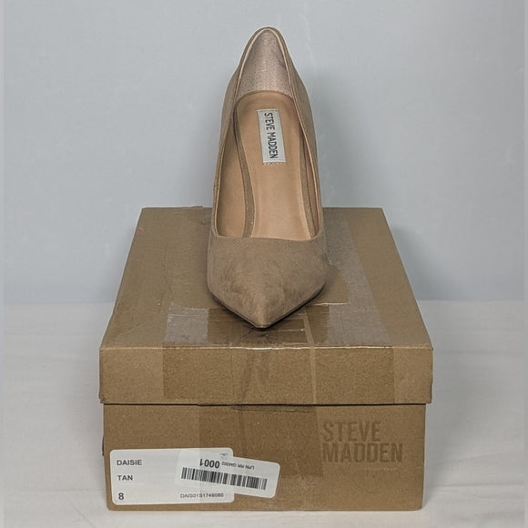 Steve Madden Womens Daisie Suede Pump Sz 8 tan Store Model