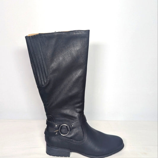 NEW Life Stride Mid Calf Riding boot sz 9.5 wide calf black