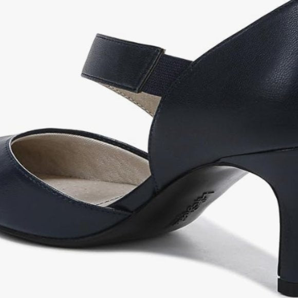 NEW Life Stride Womens Suki Pump Sz 10 wide Navy 2 3/4 heel