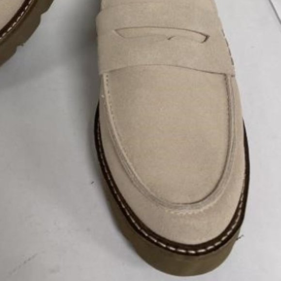 NEW Anne Klein Womens Emmylou Loafer Flat Beige Sz 8