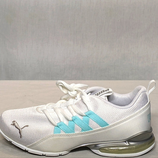 NEW Puma Womens Riaze Prowl Running Shoe Sz 5.5 white/teal