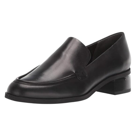 NEW Franco Sarto Womens Newbocca Leather Loafer Sz 11 wide black