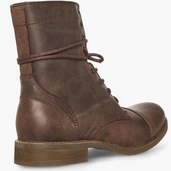 NEW Steve Madden Mens Troopah-c Leather Combat Boot Sz 8.5 brown