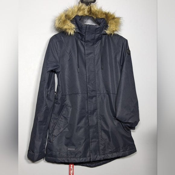 NEW Volcom Womens Fawn Insulated Jacket Skiing Snowboarding Black Sz M
