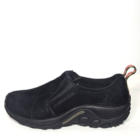 NEW Merrell Womens Jungle Moc Slip-On Suede Shoes Sz 9 black