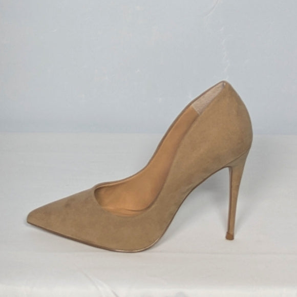 Steve Madden Womens Daisie Suede Pump Sz 8 tan Store Model