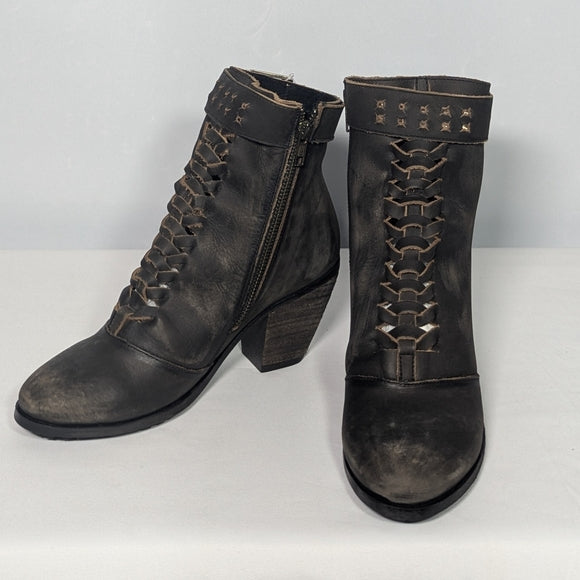 NEW Harley-Davidson Womens Leather Calkins Motorcycle Riding Boot smoke sz 8