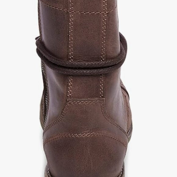 NEW Steve Madden Mens Troopah-c Leather Combat Boot Sz 8.5 brown