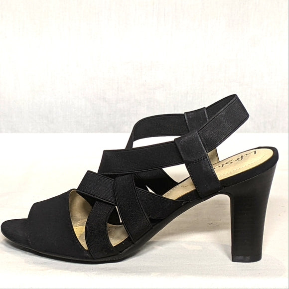 NEW LifeStride womens Charlotte Heeled Sandal Sz 8.5 black