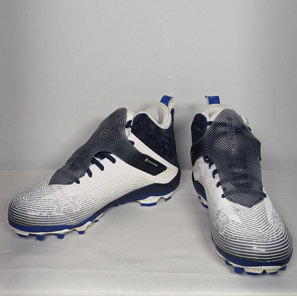 Under Armour Mens Highlight Hammer Mc Football Shoe Sz 12.5 blue/white