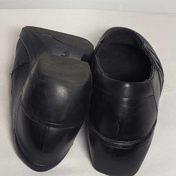 Clarks Womens Leather May Marigold Loafers sz 9 black