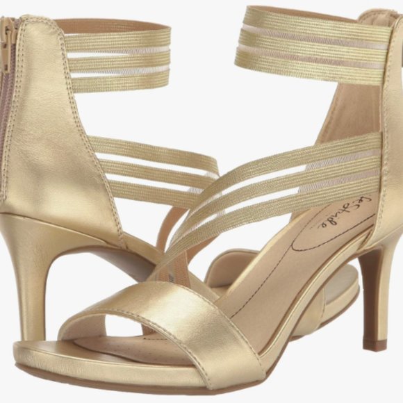 NEW Life Stride Womens Mystique Pump 3 inch heel soft gold Sz 7