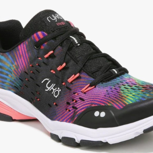 NEW Ryka Womens Vida RZX Oxford black tie-dye Sz 7