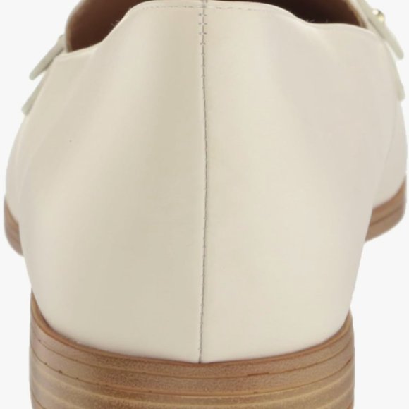NEW Naturalizer Womens Gala Classic Leather Slip on Loafer Sz 6.5 satin pearl