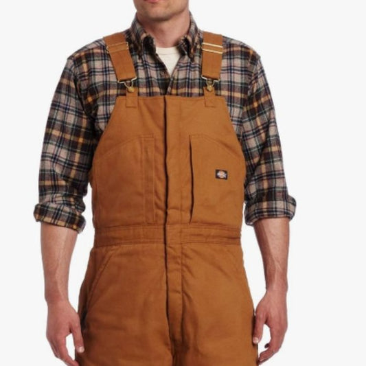 NEW Dickies Mens Big-Tall Premium Overall Large Tall Brown Duck 100% cotton