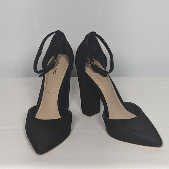 NEW Aldo Womens Nicholes Block Heel Pump black Sz 7