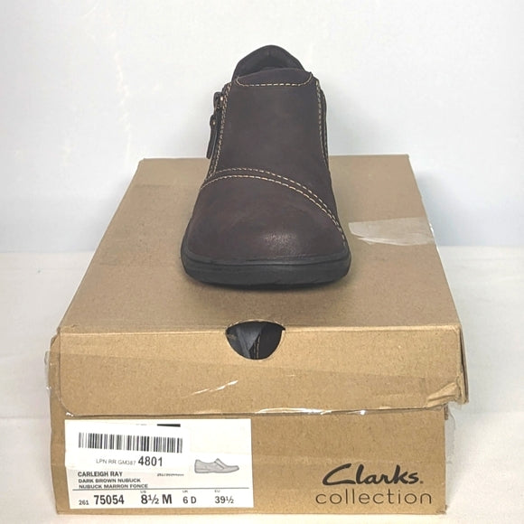 NEW Clarks Womens Carleigh Ray Leather Oxford sz 8.5 brown