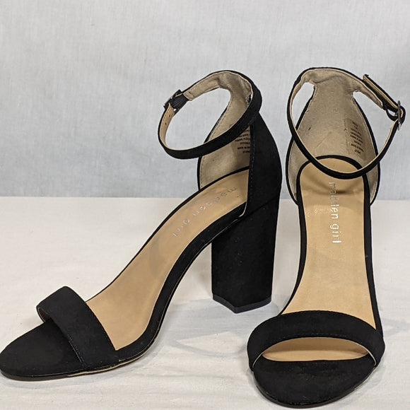 NEW Madden Girl Women's Piia Round Toe Platform Pump Sz 7.5 black 3.75 inch heel