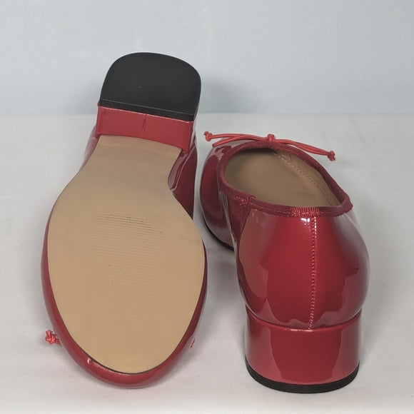 NEW Steve Madden Womens Patent Red Low Block Pump Sz 10 red