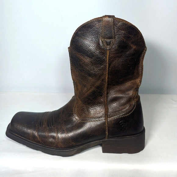 NEW Ariat Mens Leather Rambler Wide Square Toe Western Boot sz 13D wide