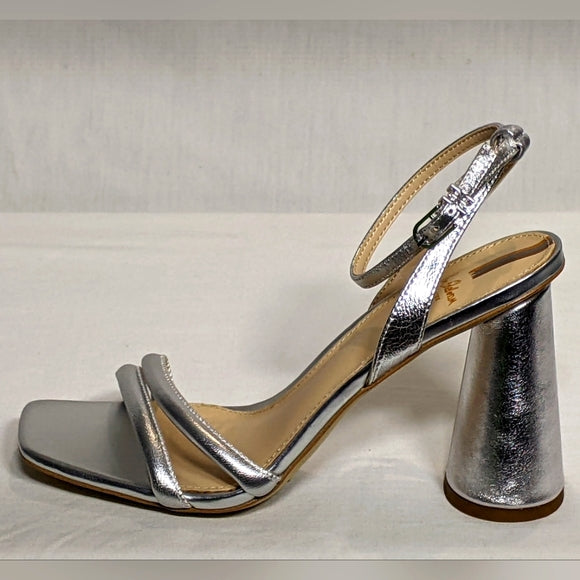 NEW Sam Edelman Kia Silver Nappa Dress Sandal Sz 7.5 silver