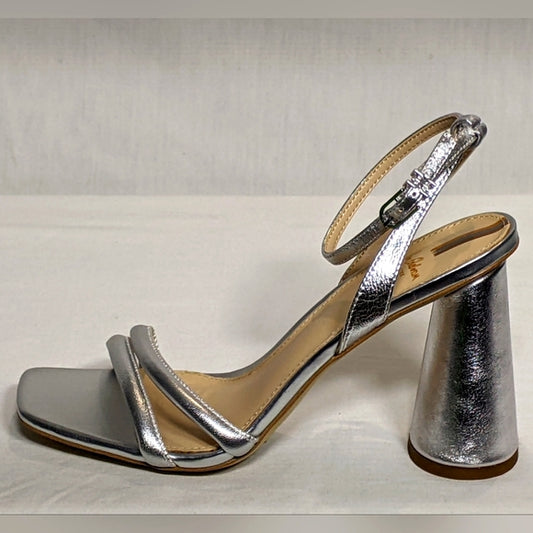 NEW Sam Edelman Kia Silver Nappa Dress Sandal Sz 7.5 silver