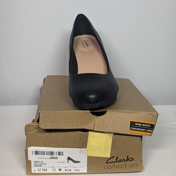 NEW Clarks Womens Ambyr Joy Pump Sz 11 wide black