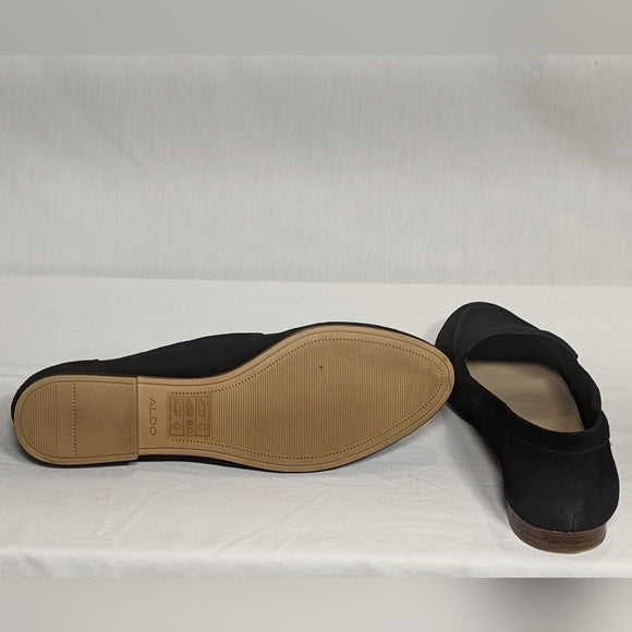 NEW Aldo Womens Joeya Suede Slip-on Loafer Sz 11 black