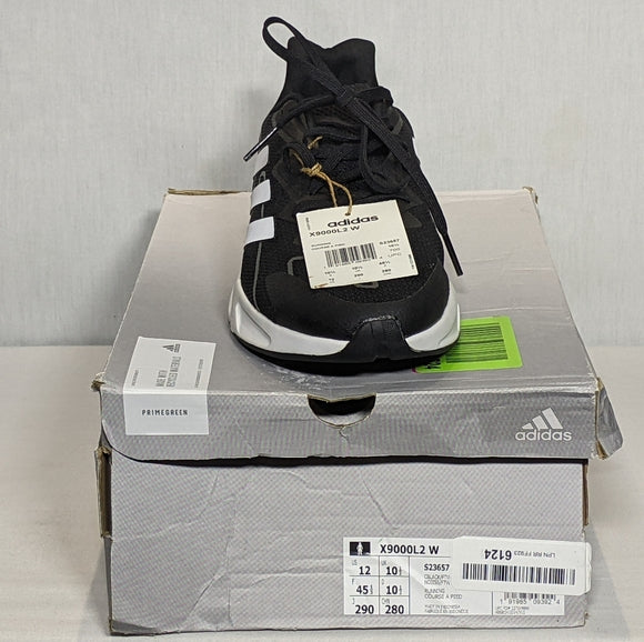 NEW adidas Womens X9000L2 Running Shoe black/white striped Sz 12