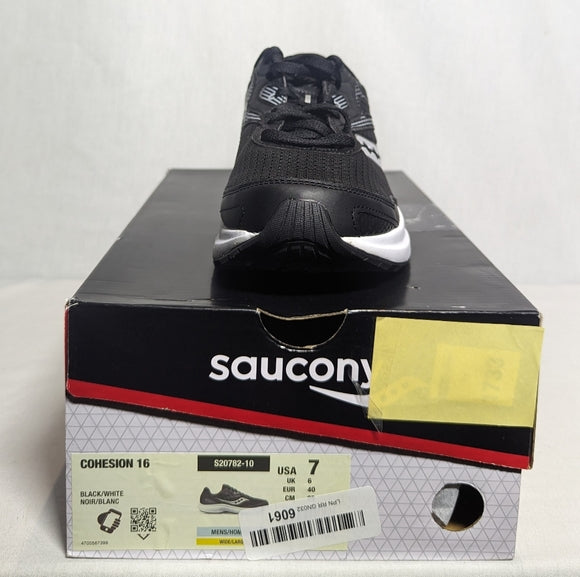 NEW Saucony Mens Cohesion 16 Sneaker Sz 7 Wide black