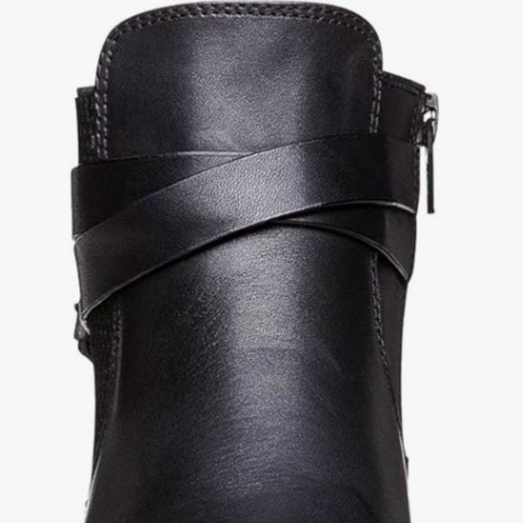 NEW Propet Womens Leather Tatum Ankle Bootie Sz 7.5 black