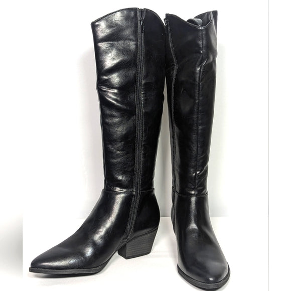 NEW Life Stride Womens Reese Western Tall Riding Boots Knee High Boot Sz 9 wide