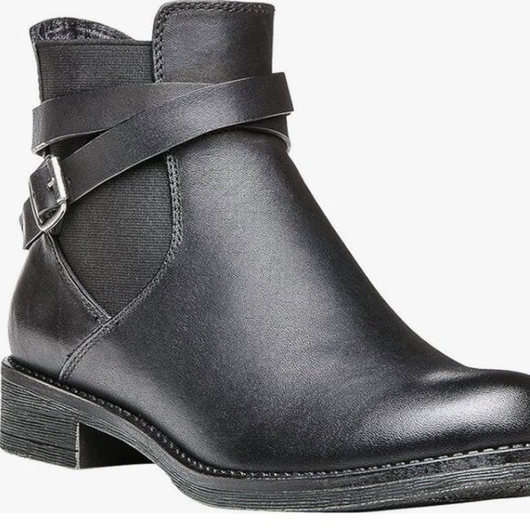 NEW Propet Womens Leather Tatum Ankle Bootie Sz 7.5 black