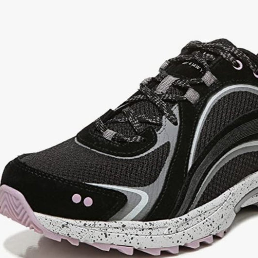NEW Ryka Womens Sky Walk Trail Walking Hiking Shoe Sz 6.5 black/mauve