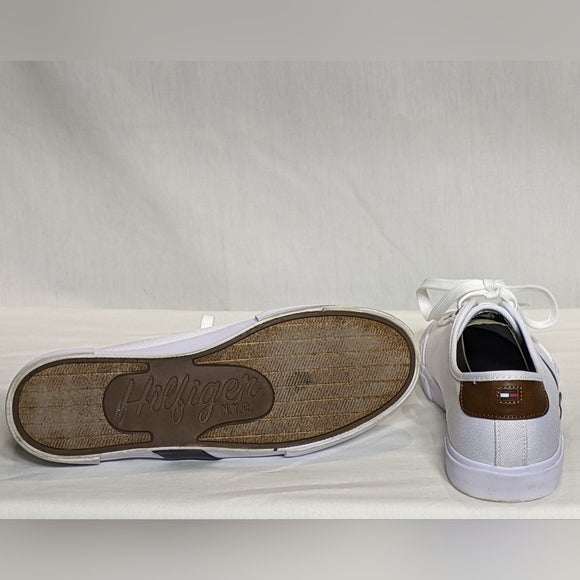 NEW Tommy Hilfiger Mens Pandora Casual Comfort Canvas Shoe Sz 12 white