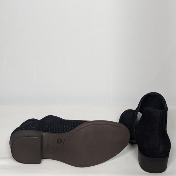 NEW Lucky Brand Womens Suede Baley Ankle Boot Sz 7.5 black