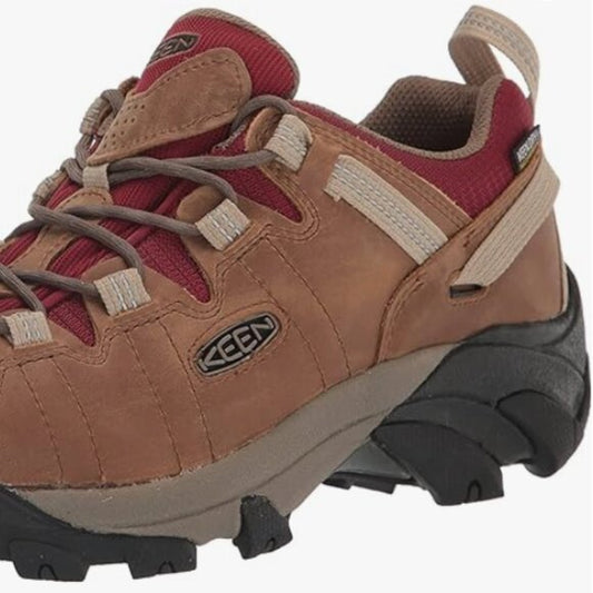 NEW Keen Womens Targhee 2 Low Height Waterproof Hiking Shoe Sz 7 Safari merlot