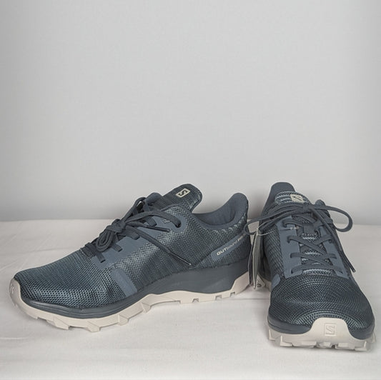 NEW Salomon Womens Outbound Prism Trail Running Shoe Sz 9 stormy weather