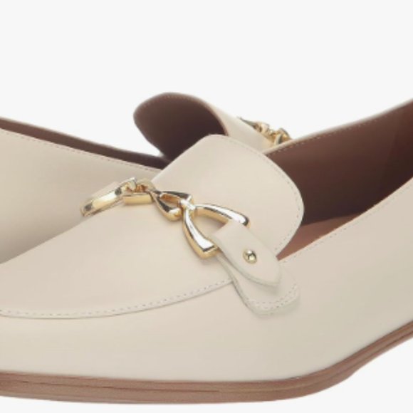 NEW Naturalizer Womens Gala Classic Leather Slip on Loafer Sz 6.5 satin pearl