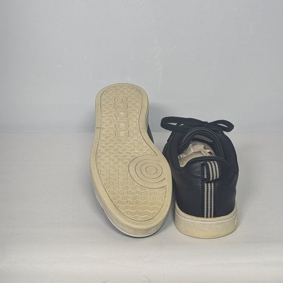 NEW adidas Womens VS Advantage Leather Sneaker 7 black/black