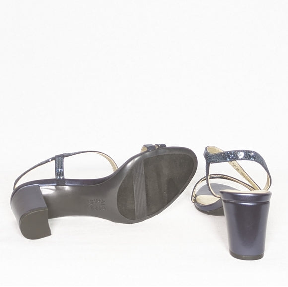 NEW Naturalizer Womens Vanessa Heeled Sandals Sz 9 french navy