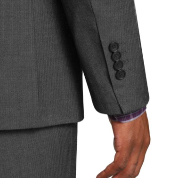 NEW Kenneth Cole Modern Fit Grey Bone Suit 36R grey