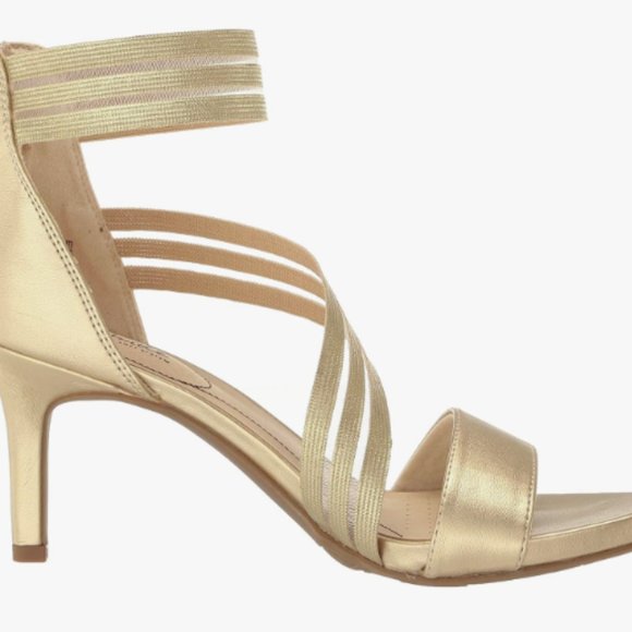 NEW Life Stride Womens Mystique Pump 3 inch heel soft gold Sz 7