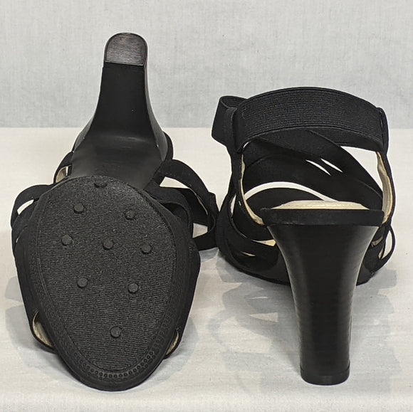 NEW LifeStride womens Charlotte Heeled Sandal Sz 8.5 black