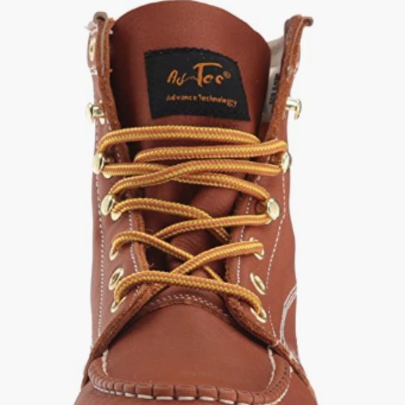 NEW Ad Tec Mens Leather 6" Moc Toe Full Ankle Boot Oil Resistant High Quality Sz 11.5