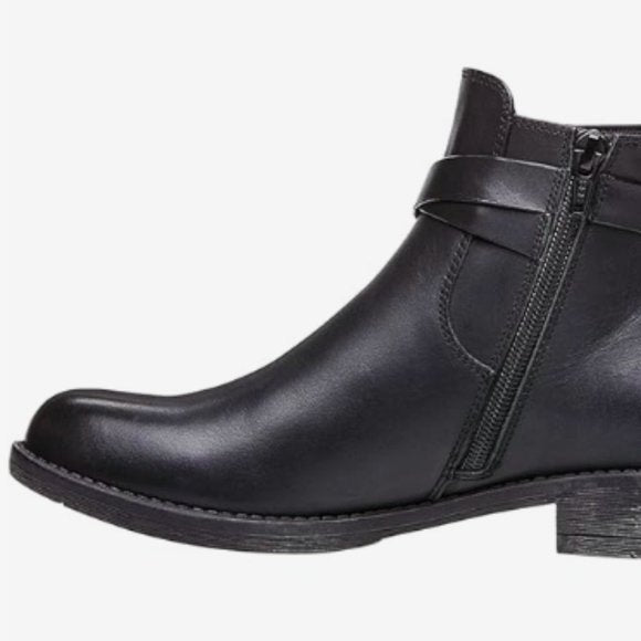 NEW Propet Womens Leather Tatum Ankle Bootie Sz 7.5 black